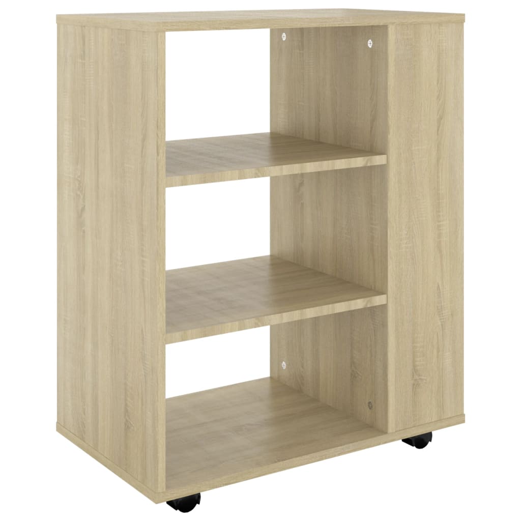 Rolkast 60x35x75 cm bewerkt hout sonoma eikenkleurig is nu te koop bij PeponiXL, paradijselijk wonen!