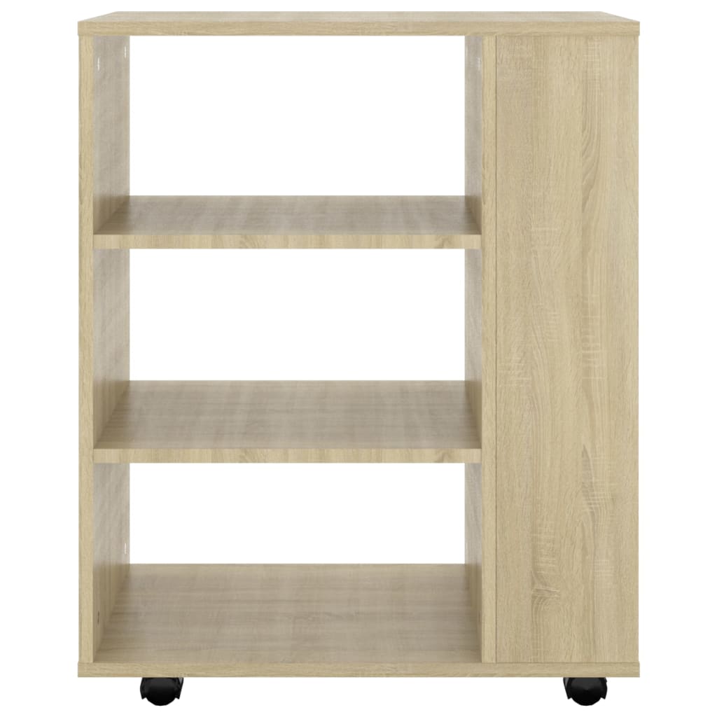 Rolkast 60x35x75 cm bewerkt hout sonoma eikenkleurig is nu te koop bij PeponiXL, paradijselijk wonen!