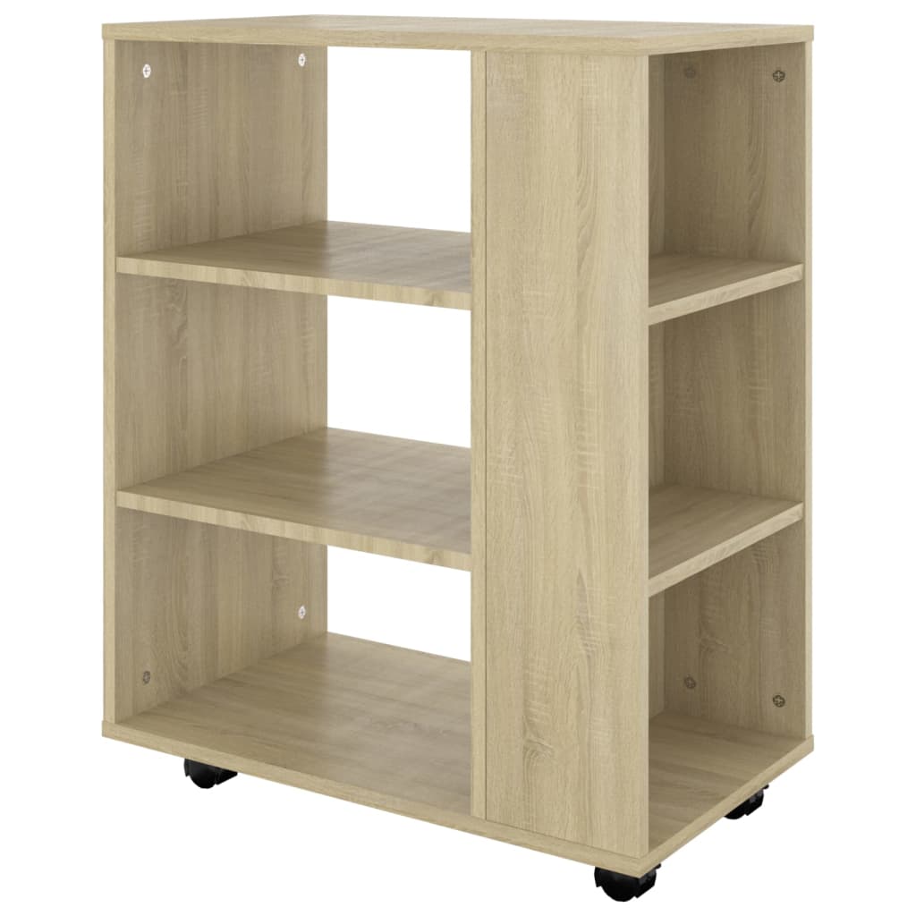 Rolkast 60x35x75 cm bewerkt hout sonoma eikenkleurig is nu te koop bij PeponiXL, paradijselijk wonen!