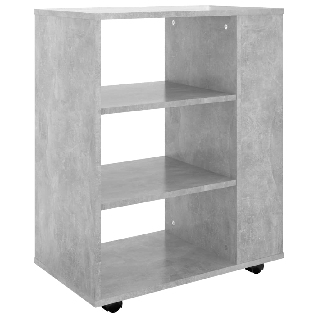 Rolkast 60x35x75 cm bewerkt hout betongrijs is nu te koop bij PeponiXL, paradijselijk wonen!