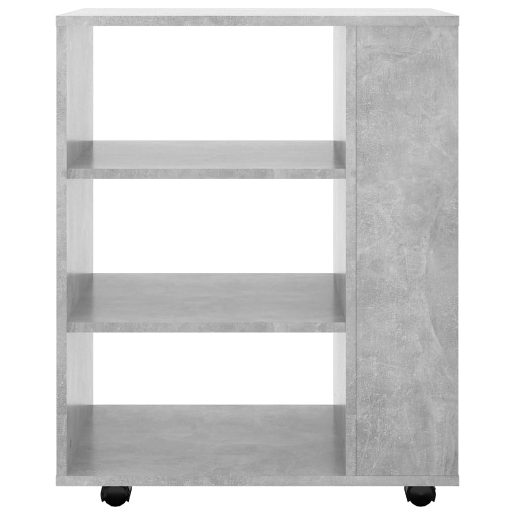Rolkast 60x35x75 cm bewerkt hout betongrijs is nu te koop bij PeponiXL, paradijselijk wonen!