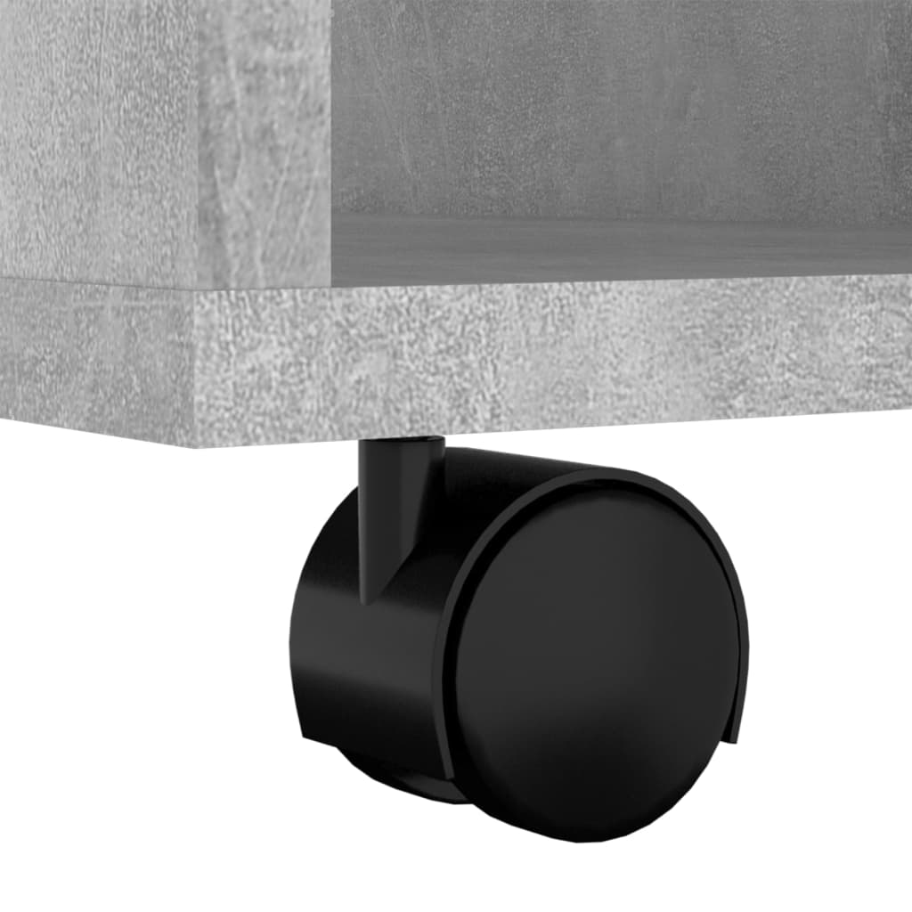 Rolkast 60x35x75 cm bewerkt hout betongrijs is nu te koop bij PeponiXL, paradijselijk wonen!