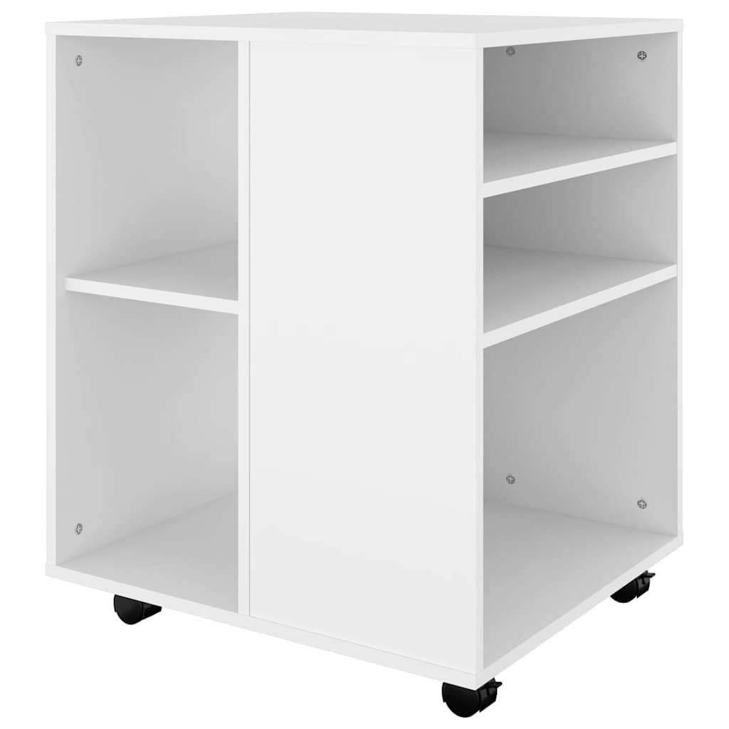 Rolkast 60x53x72 cm bewerkt hout wit is nu te koop bij PeponiXL, paradijselijk wonen!