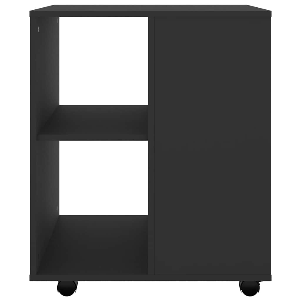 Rolkast 60x53x72 cm bewerkt hout zwart is nu te koop bij PeponiXL, paradijselijk wonen!