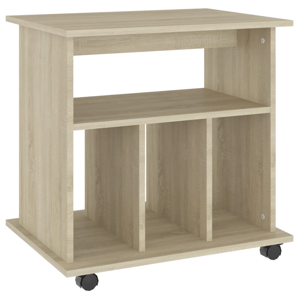 Rolkast 60x45x60 cm bewerkt hout sonoma eikenkleurig is nu te koop bij PeponiXL, paradijselijk wonen!