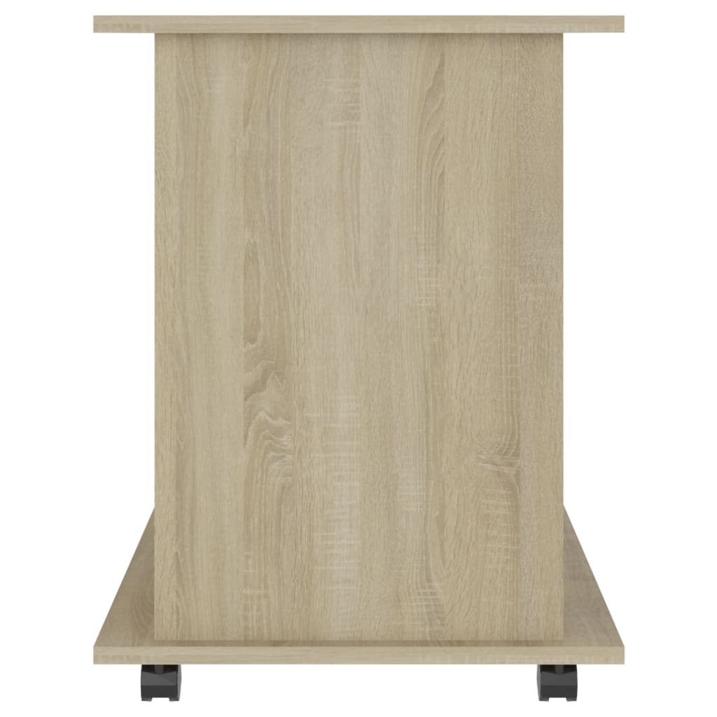 Rolkast 60x45x60 cm bewerkt hout sonoma eikenkleurig is nu te koop bij PeponiXL, paradijselijk wonen!