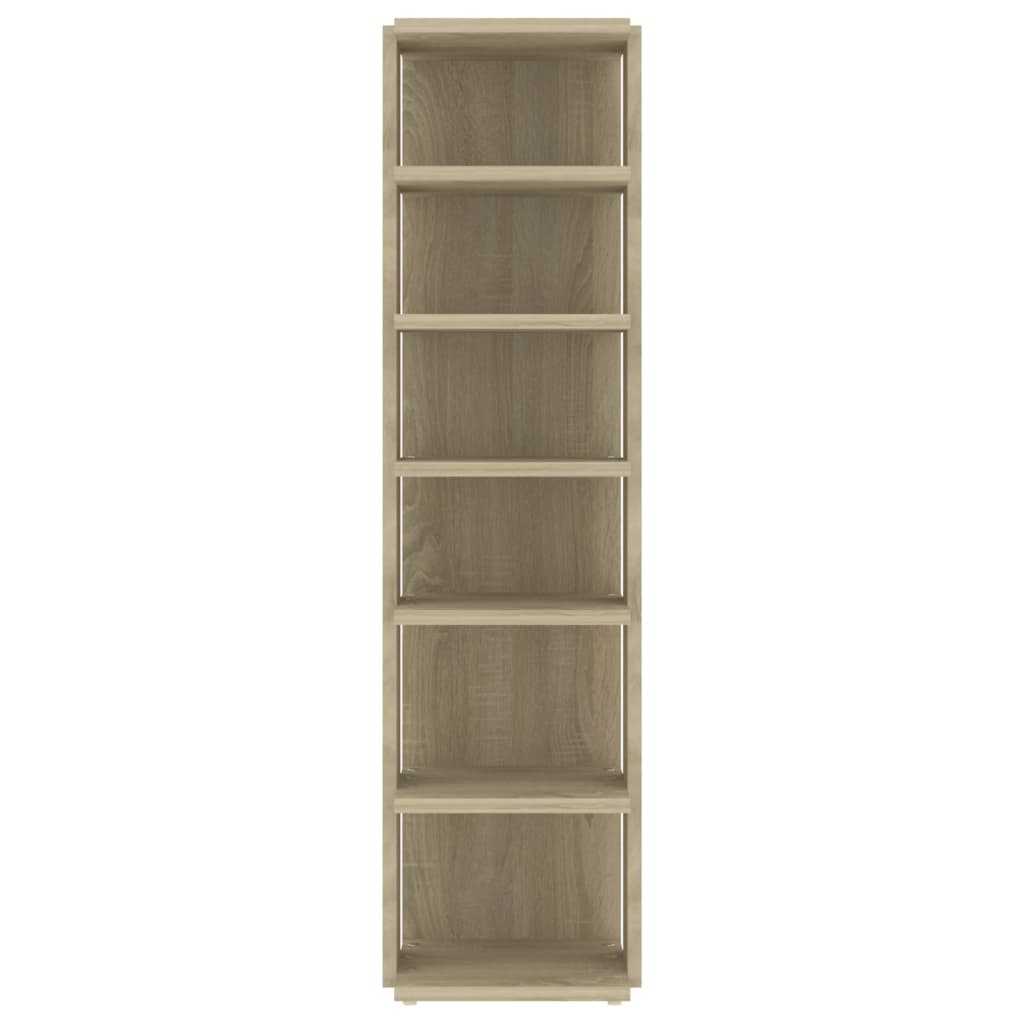 Schoenenkast 27,5x27x102 cm bewerkt hout sonoma eikenkleurig is nu te koop bij PeponiXL, paradijselijk wonen!