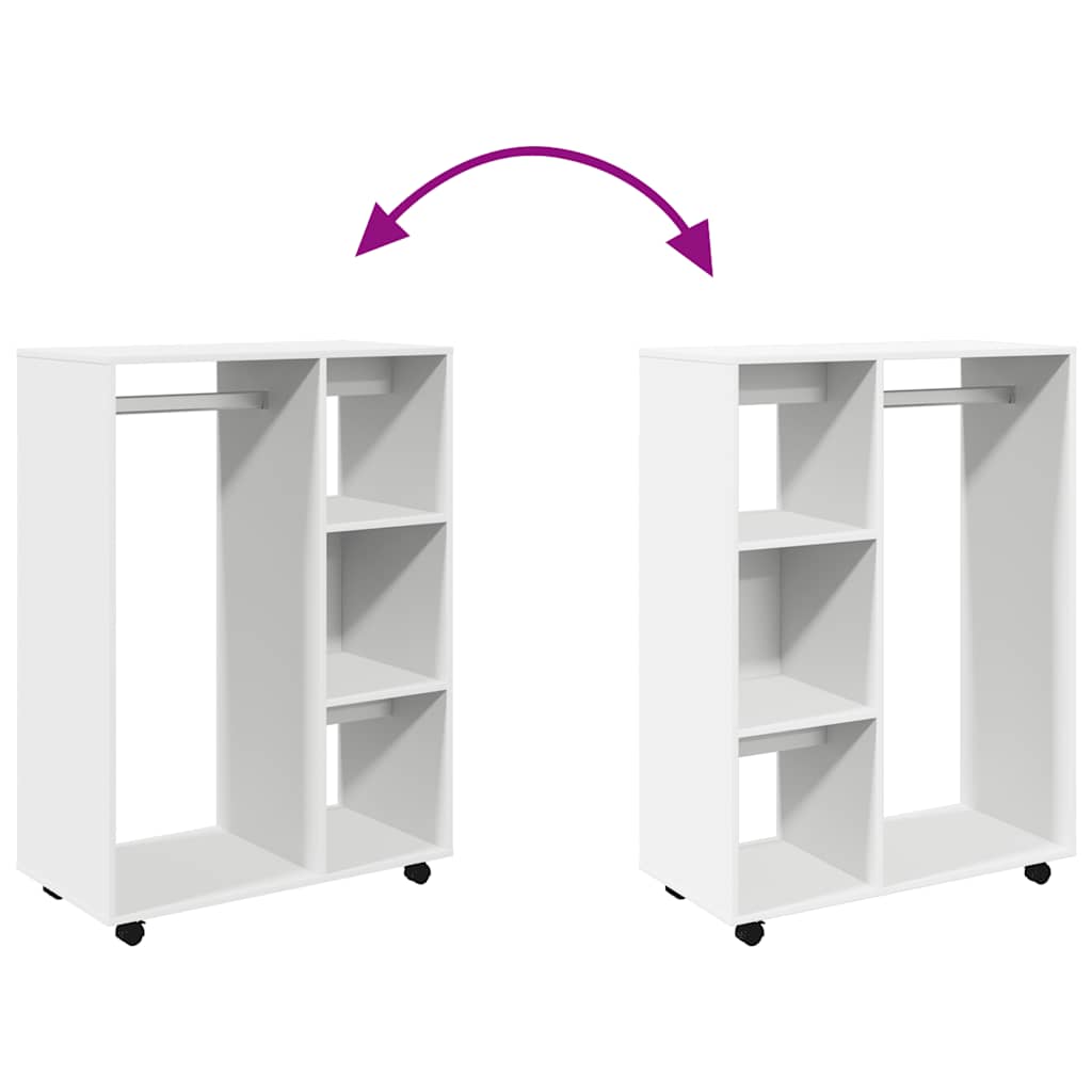 Kledingkast 80x40x110 cm bewerkt hout wit is nu te koop bij PeponiXL, paradijselijk wonen!