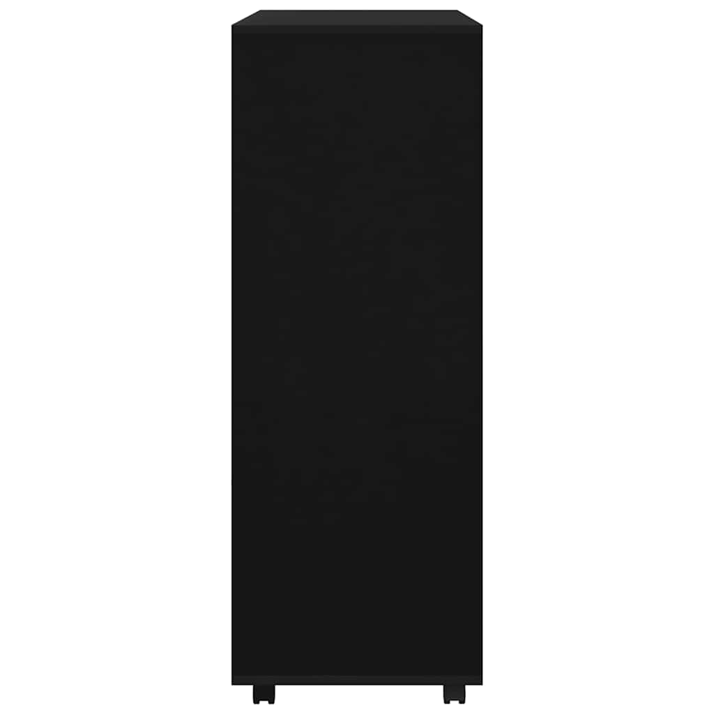 Kledingkast 80x40x110 cm bewerkt hout zwart is nu te koop bij PeponiXL, paradijselijk wonen!