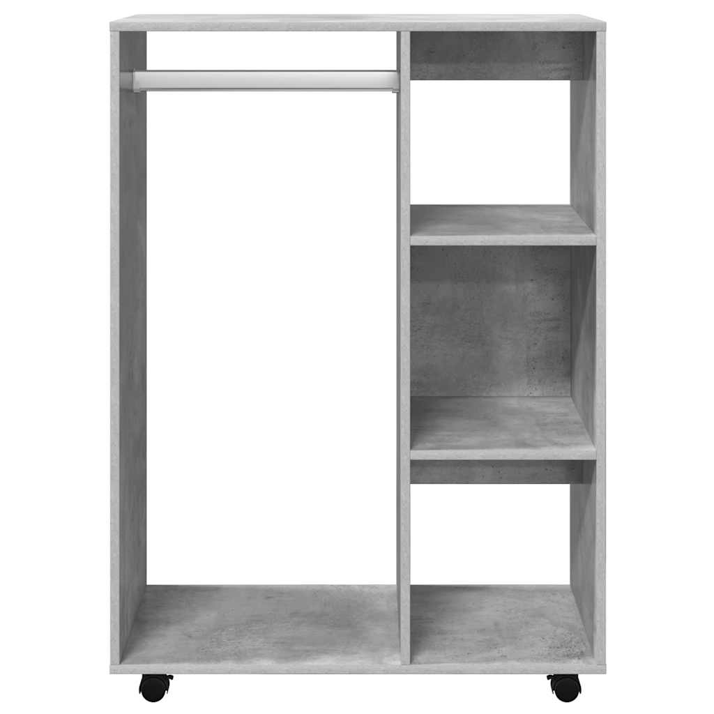 Kledingkast 80x40x110 cm bewerkt hout betongrijs is nu te koop bij PeponiXL, paradijselijk wonen!