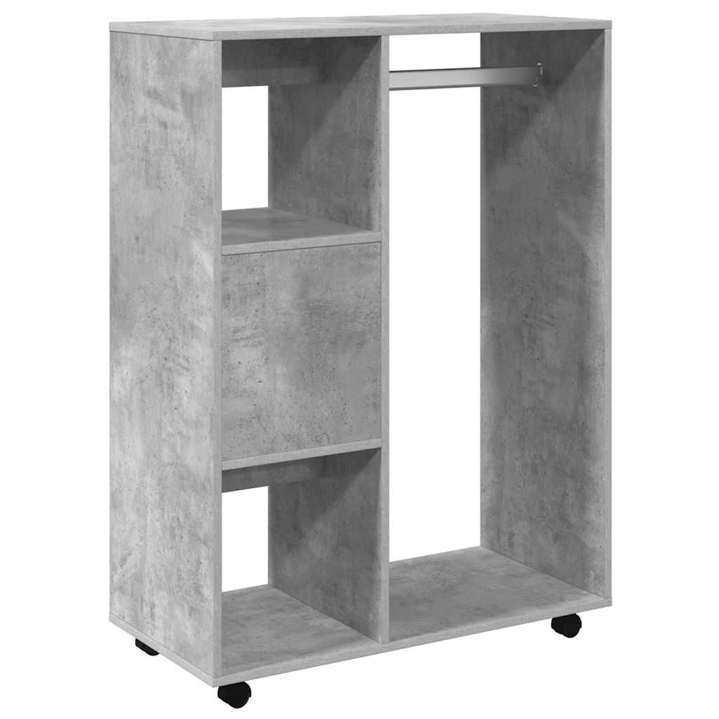 Kledingkast 80x40x110 cm bewerkt hout betongrijs is nu te koop bij PeponiXL, paradijselijk wonen!