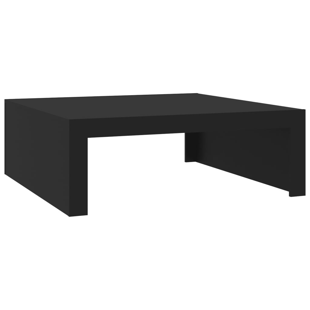 Salontafel 100x100x35 cm bewerkt hout zwart is nu te koop bij PeponiXL, paradijselijk wonen!