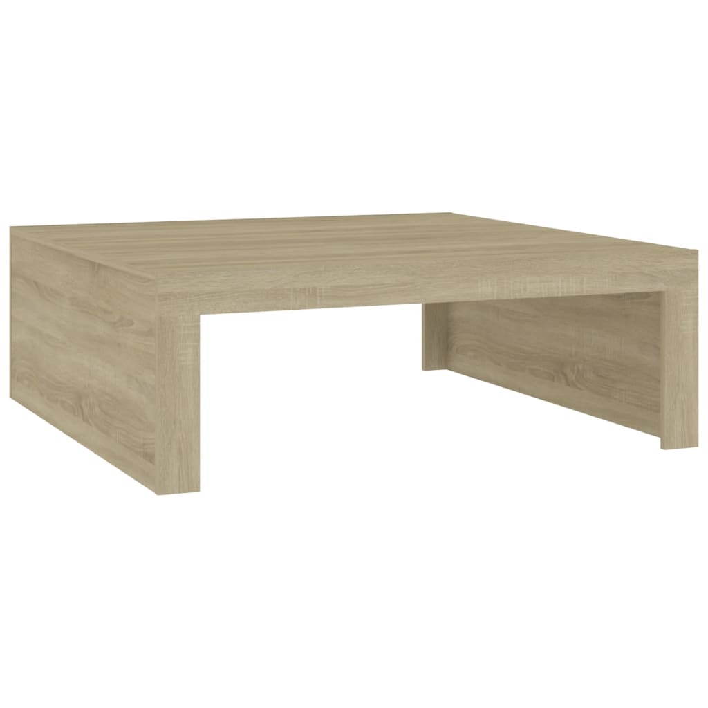 Salontafel 100x100x35 cm bewerkt hout sonoma eikenkleurig is nu te koop bij PeponiXL, paradijselijk wonen!