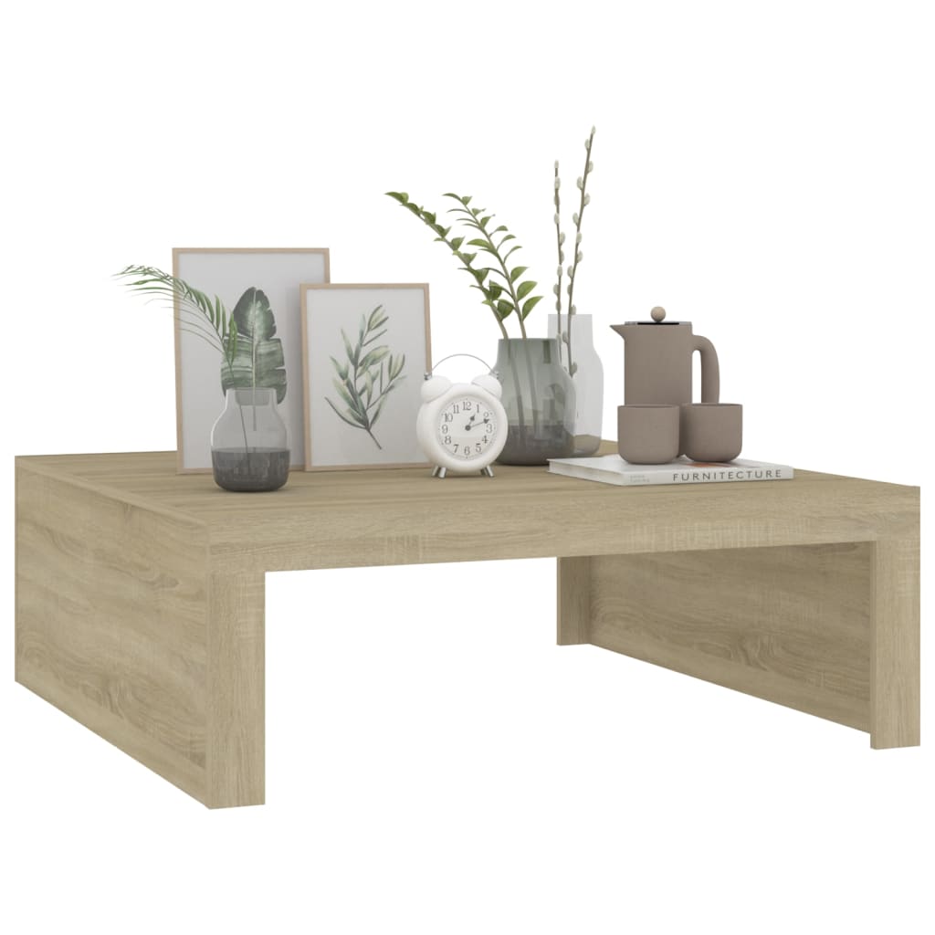 Salontafel 100x100x35 cm bewerkt hout sonoma eikenkleurig is nu te koop bij PeponiXL, paradijselijk wonen!