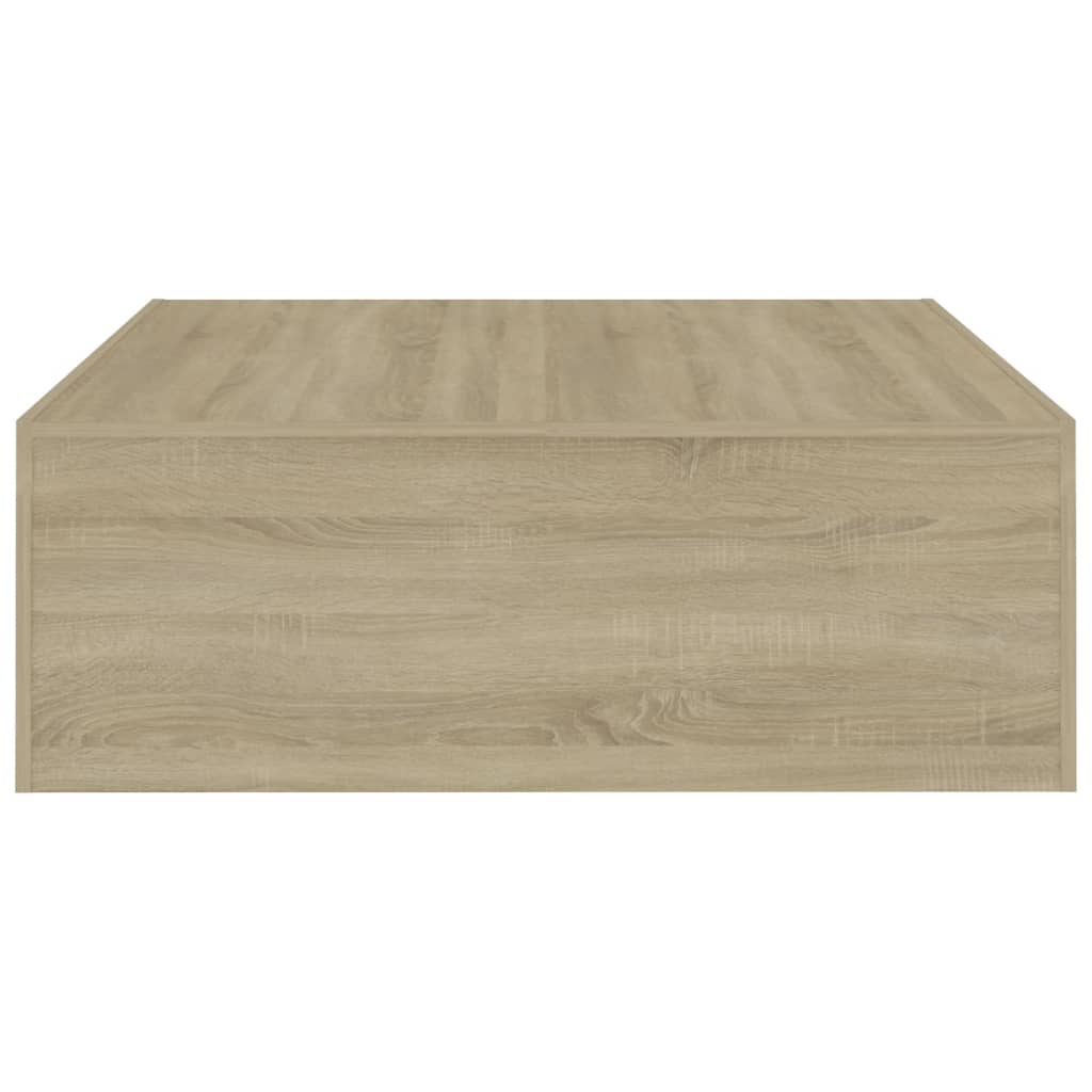 Salontafel 100x100x35 cm bewerkt hout sonoma eikenkleurig is nu te koop bij PeponiXL, paradijselijk wonen!