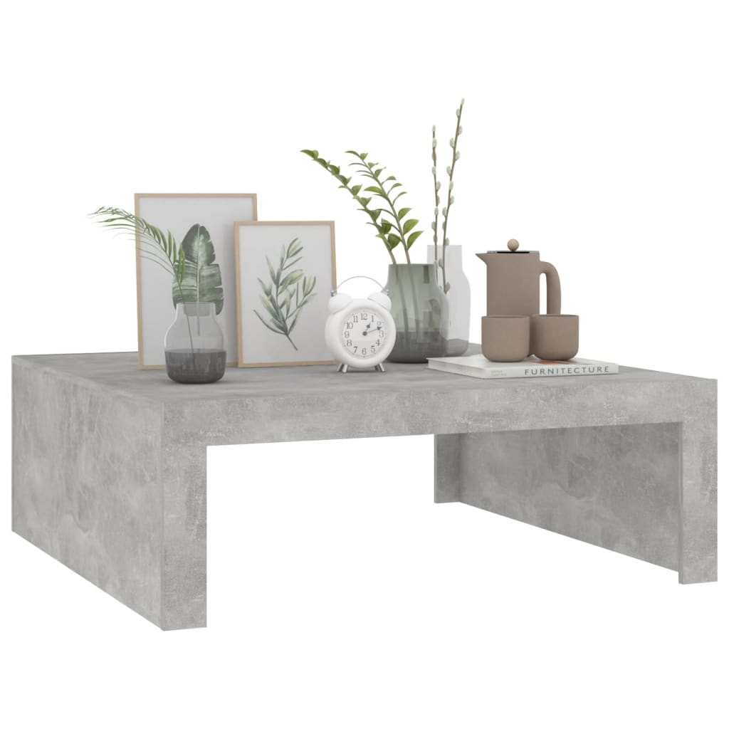 Salontafel 100x100x35 cm bewerkt hout betongrijs is nu te koop bij PeponiXL, paradijselijk wonen!