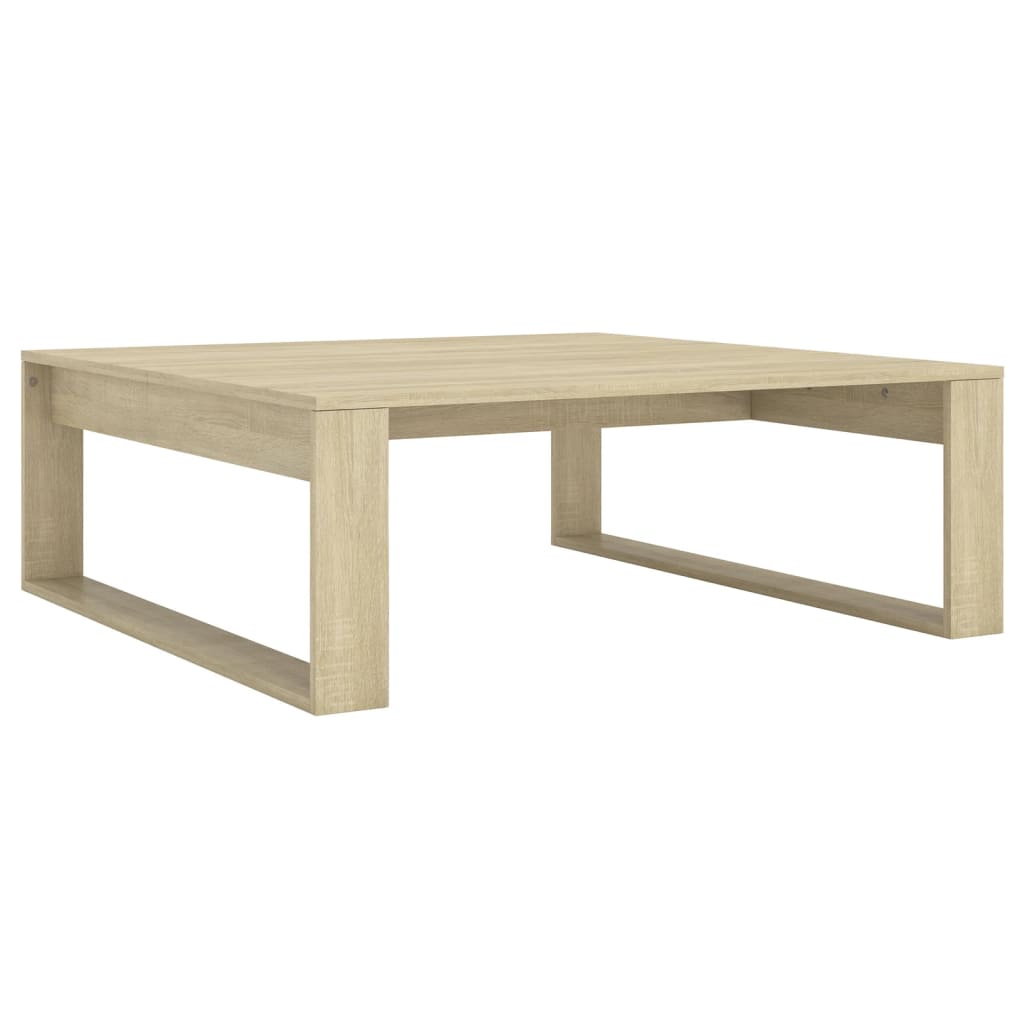 Salontafel 100x100x35 cm bewerkt hout sonoma eikenkleurig is nu te koop bij PeponiXL, paradijselijk wonen!