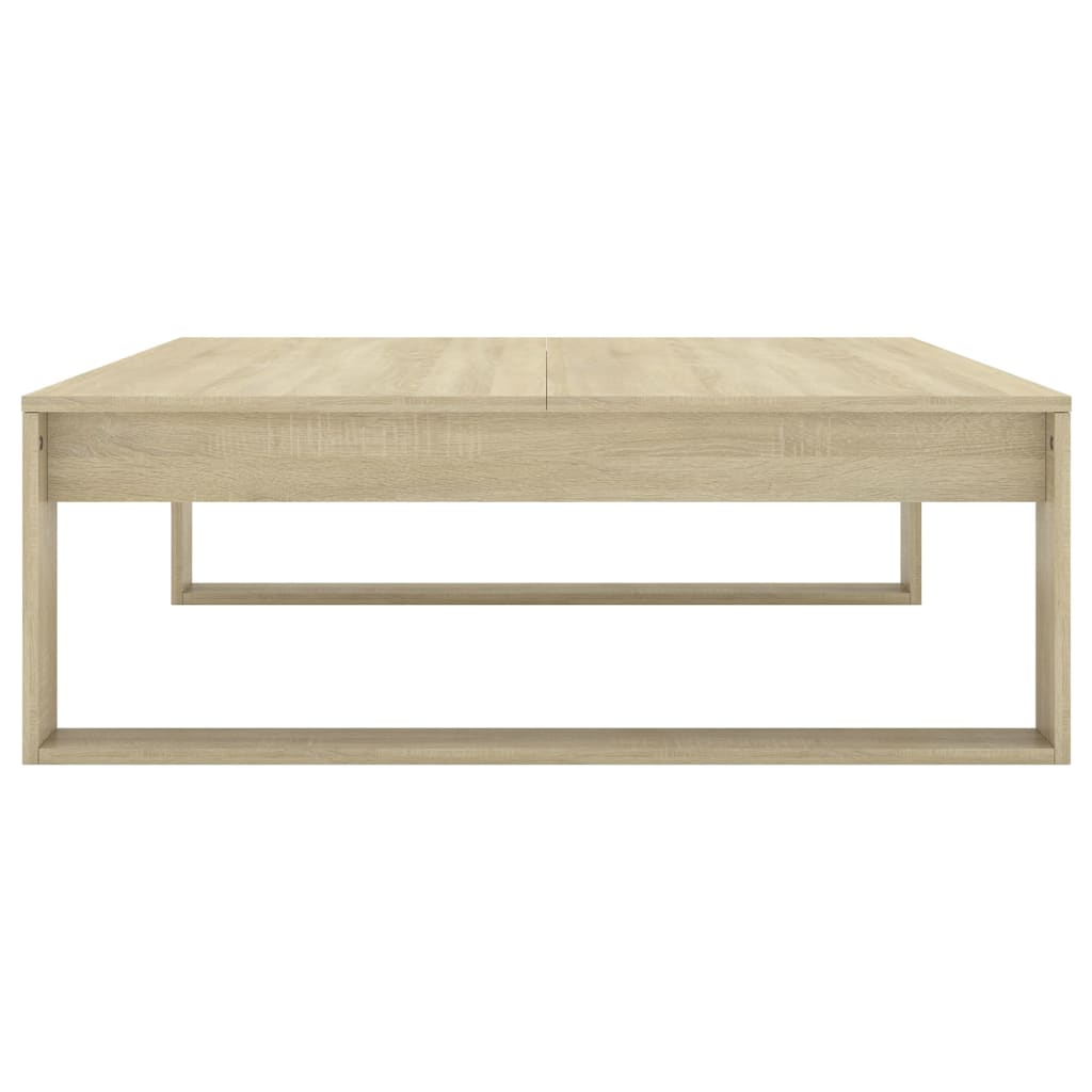 Salontafel 100x100x35 cm bewerkt hout sonoma eikenkleurig is nu te koop bij PeponiXL, paradijselijk wonen!