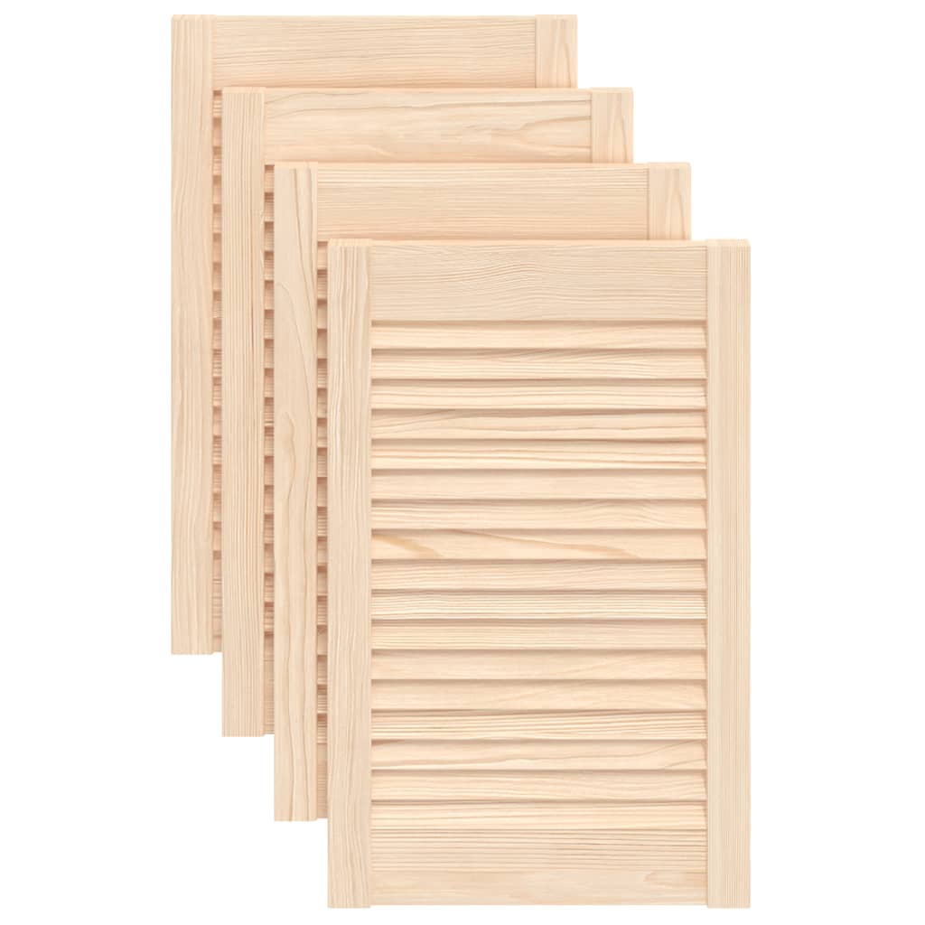 Kastdeuren met lamellen 4 st 61,5x39,4 cm massief grenenhout is nu te koop bij PeponiXL, paradijselijk wonen!
