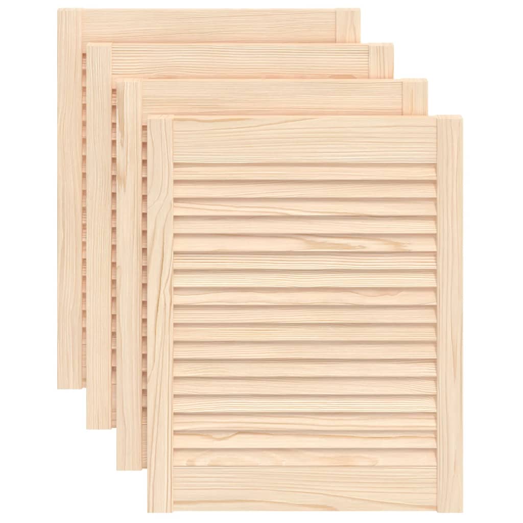 Kastdeuren met lamellen 4 st 61,5x49,4 cm massief grenenhout is nu te koop bij PeponiXL, paradijselijk wonen!