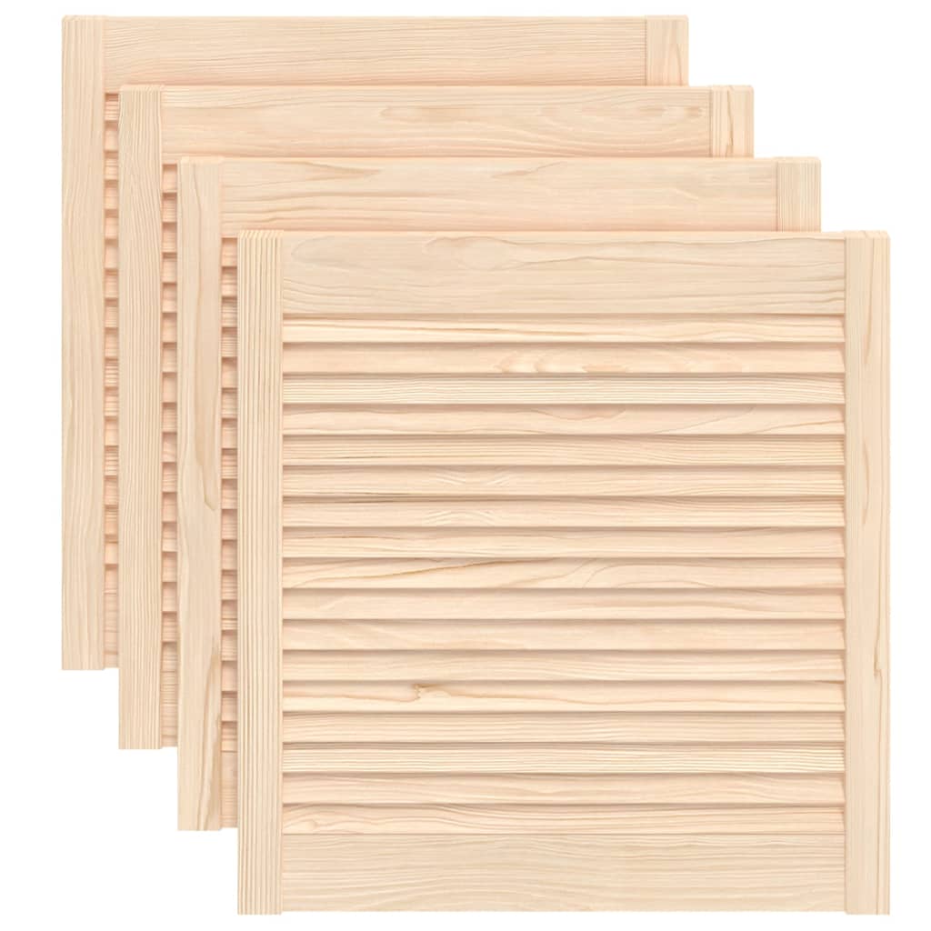 Kastdeuren met lamellen 4 st 61,5x59,4 cm massief grenenhout is nu te koop bij PeponiXL, paradijselijk wonen!