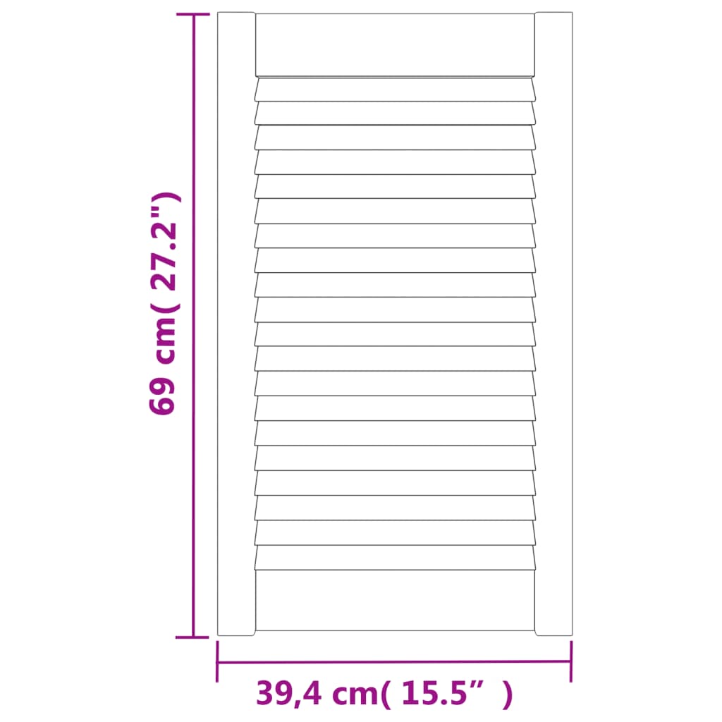 Kastdeuren met lamellen 4 st 69x39,4 cm massief grenenhout is nu te koop bij PeponiXL, paradijselijk wonen!