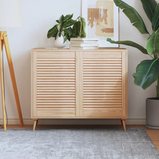 Kastdeuren met lamellen 2 st 69x49,4 cm massief grenenhout is nu te koop bij PeponiXL, paradijselijk wonen!