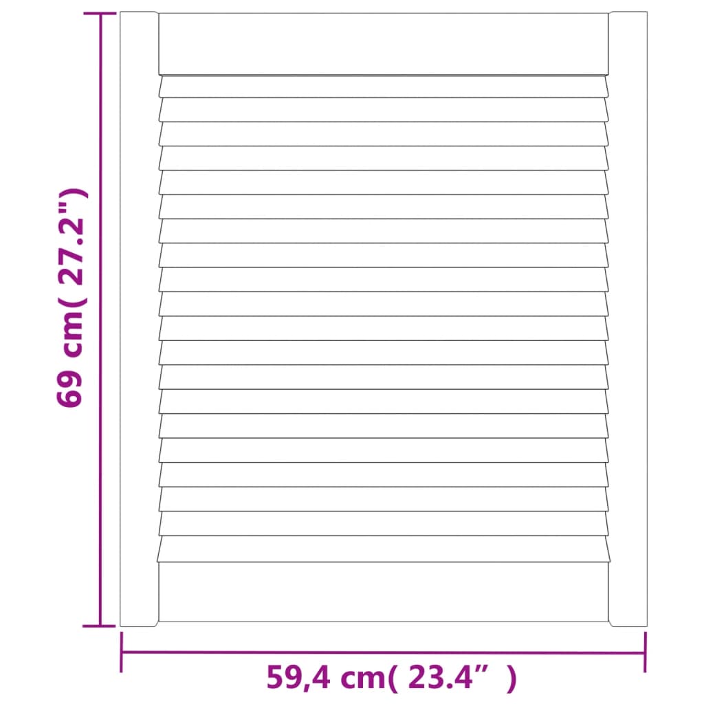 Kastdeur met lamellen 69x59,4 cm massief grenenhout is nu te koop bij PeponiXL, paradijselijk wonen!