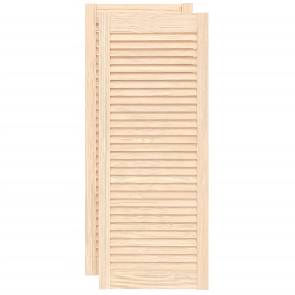 Kastdeuren met lamellen 2 st 99,3x39,4 cm massief grenenhout is nu te koop bij PeponiXL, paradijselijk wonen!