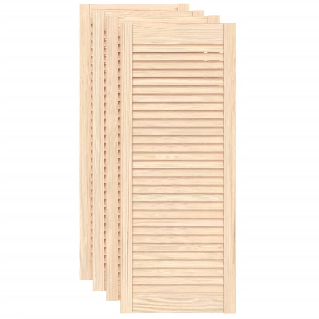 Kastdeuren met lamellen 4 st 99,3x39,4 cm massief grenenhout is nu te koop bij PeponiXL, paradijselijk wonen!