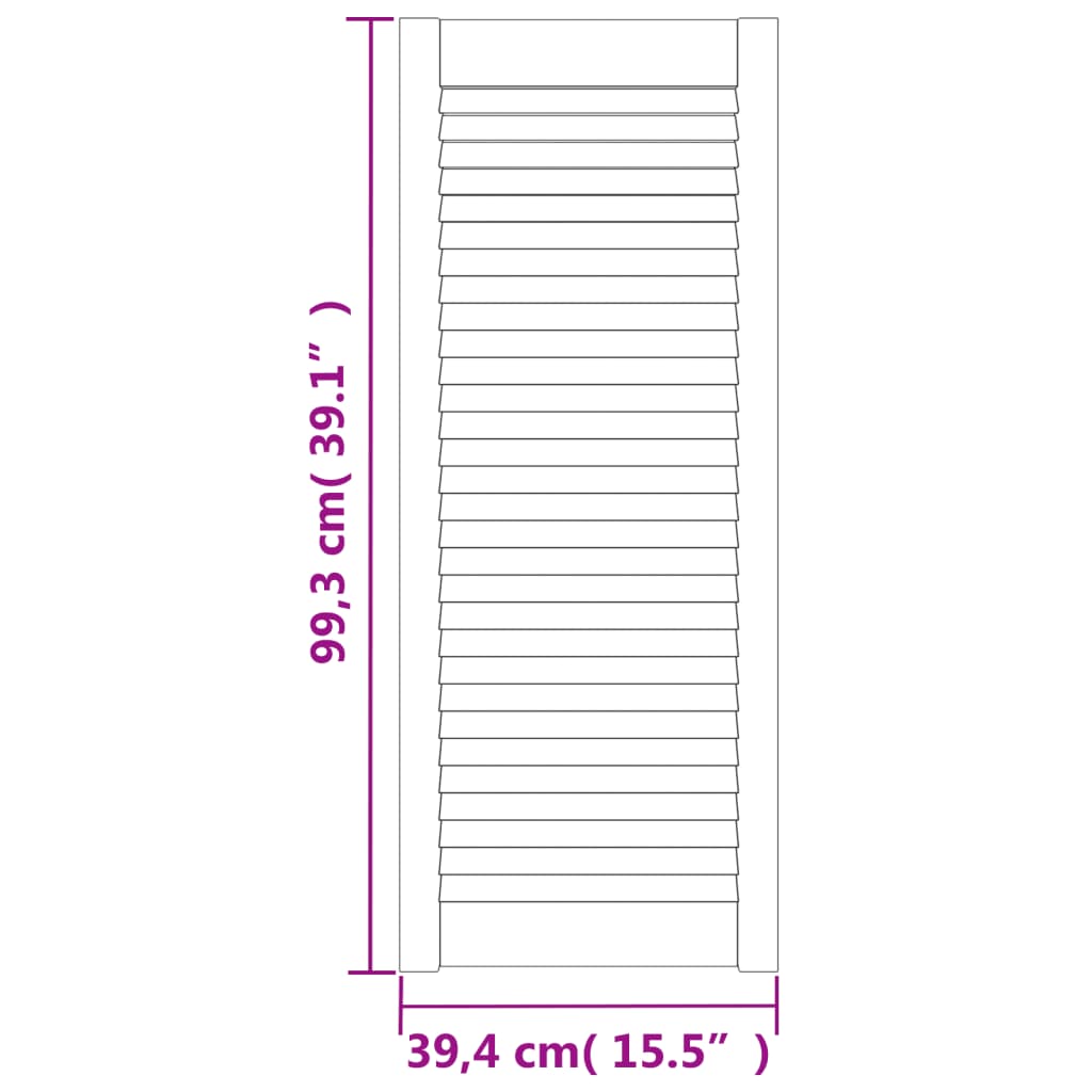 Kastdeuren met lamellen 4 st 99,3x39,4 cm massief grenenhout is nu te koop bij PeponiXL, paradijselijk wonen!