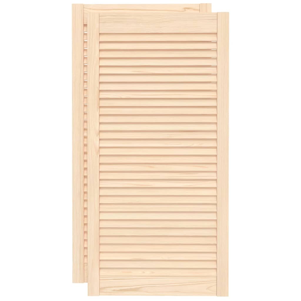 Kastdeuren met lamellen 2 st 99,3x49,4 cm massief grenenhout is nu te koop bij PeponiXL, paradijselijk wonen!