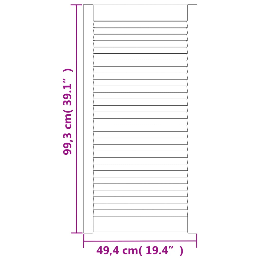 Kastdeuren met lamellen 4 st 99,3x49,4 cm massief grenenhout is nu te koop bij PeponiXL, paradijselijk wonen!