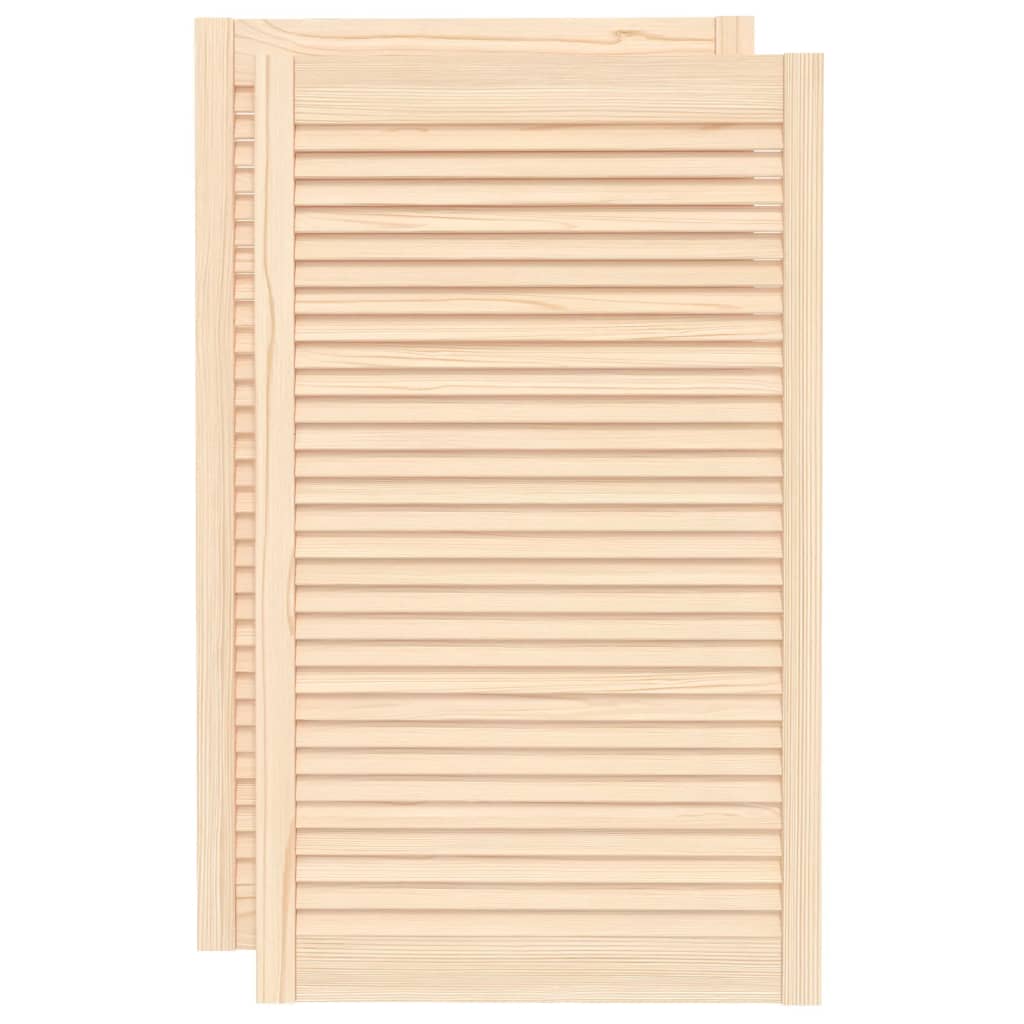 Kastdeuren met lamellen 2 st 99,3x59,4 cm massief grenenhout is nu te koop bij PeponiXL, paradijselijk wonen!