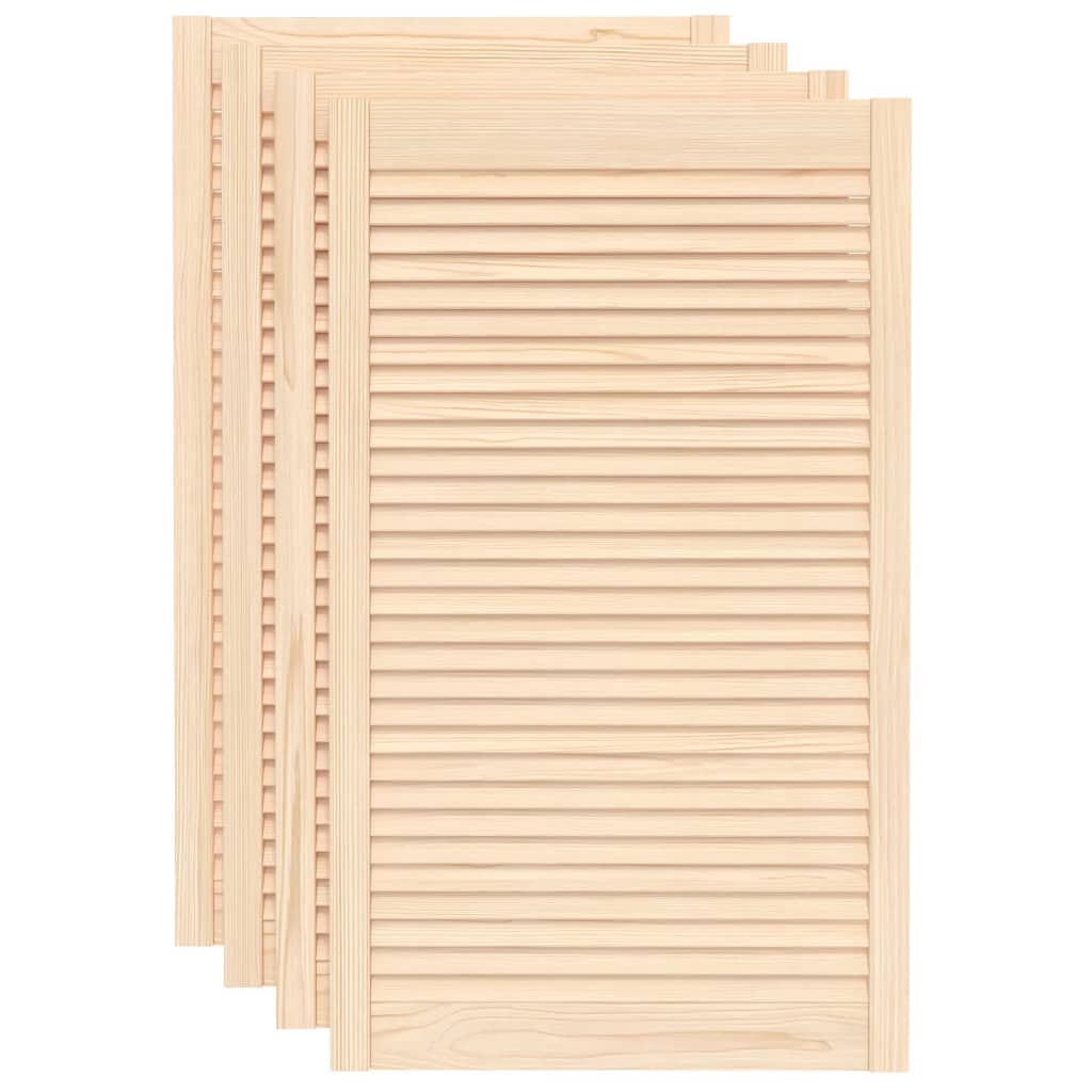 Kastdeuren met lamellen 4 st 99,3x59,4 cm massief grenenhout is nu te koop bij PeponiXL, paradijselijk wonen!