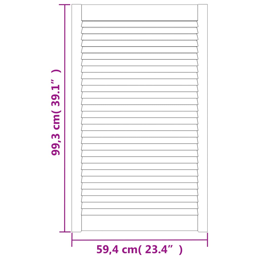 Kastdeuren met lamellen 4 st 99,3x59,4 cm massief grenenhout is nu te koop bij PeponiXL, paradijselijk wonen!