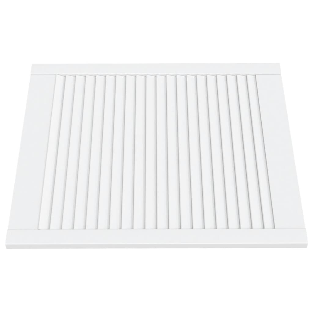 Kastdeur met lamellen 69x59,4 cm massief grenenhout wit is nu te koop bij PeponiXL, paradijselijk wonen!
