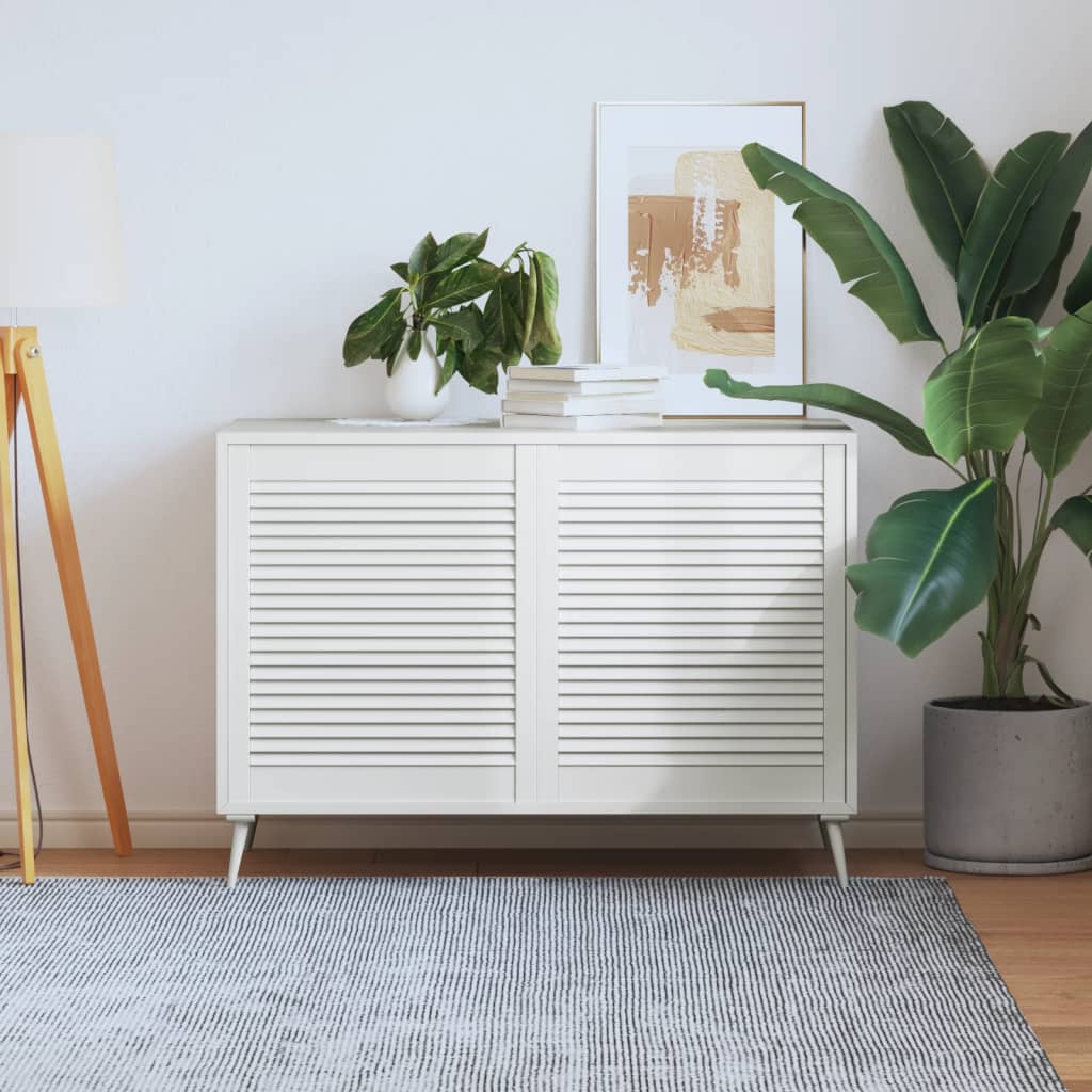 Kastdeuren met lamellen 2 st 69x59,4 cm massief grenenhout wit is nu te koop bij PeponiXL, paradijselijk wonen!