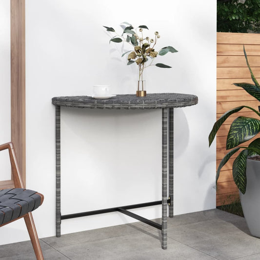 Tuintafel 80x50x75 cm poly rattan grijs is nu te koop bij PeponiXL, paradijselijk wonen!