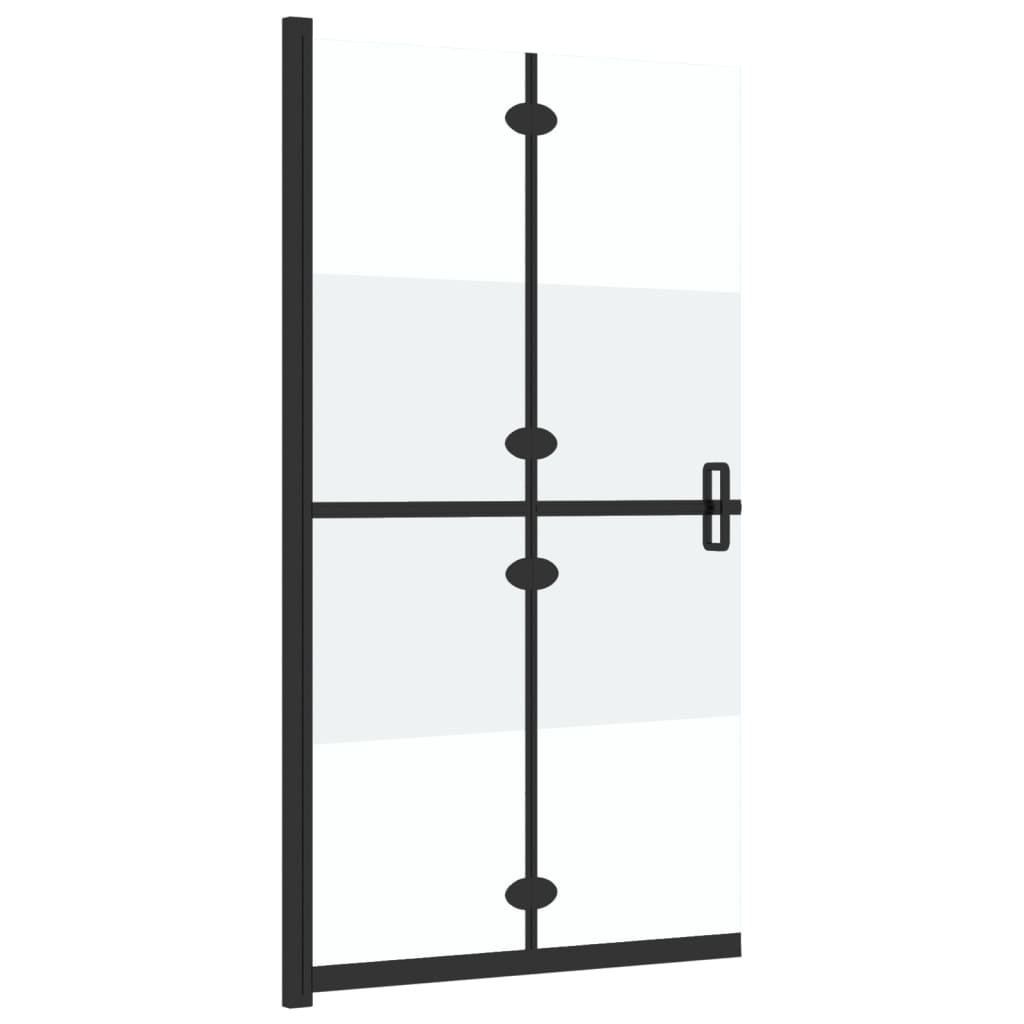 Inloopdouchewand inklapbaar 80x190 cm ESG-glas halfmat is nu te koop bij PeponiXL, paradijselijk wonen!