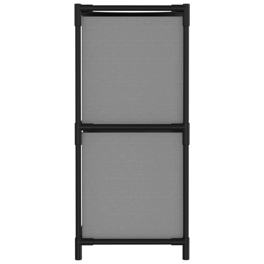 Opbergkast met 4 stoffen manden 63x30x71 cm staal grijs is nu te koop bij PeponiXL, paradijselijk wonen!