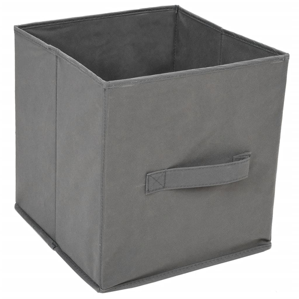 Opbergkast met 4 stoffen manden 63x30x71 cm staal grijs is nu te koop bij PeponiXL, paradijselijk wonen!