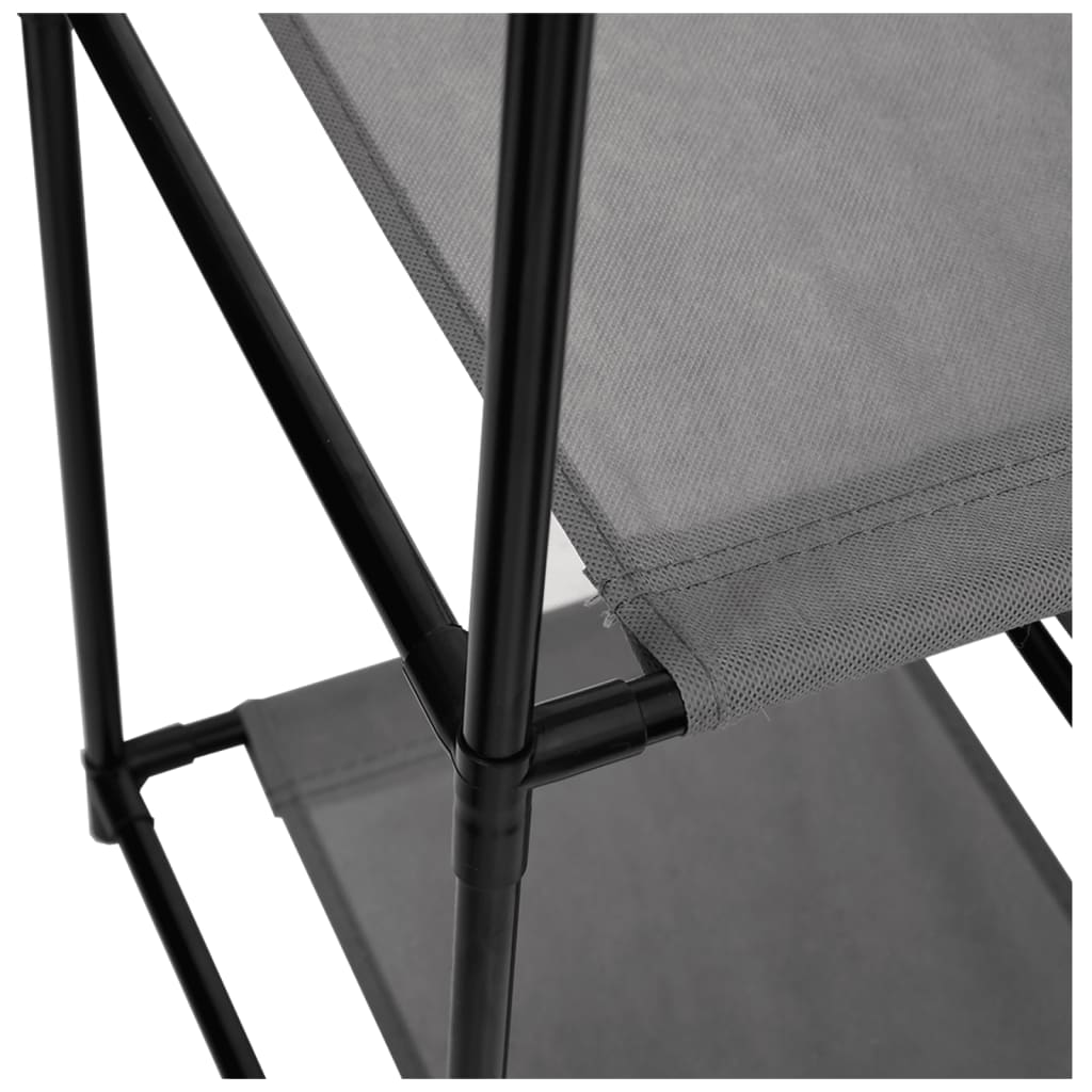 Opbergkast met 4 stoffen manden 63x30x71 cm staal grijs is nu te koop bij PeponiXL, paradijselijk wonen!