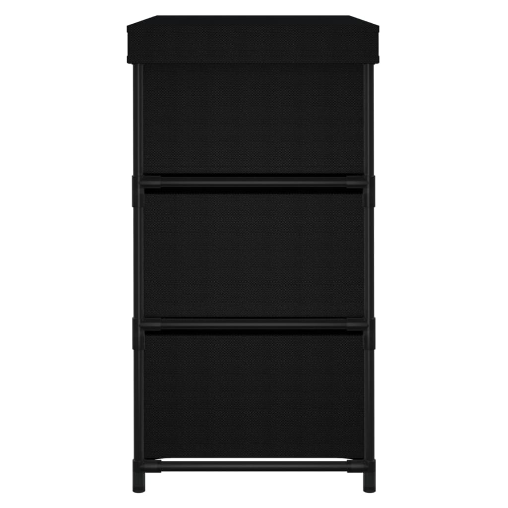 Opbergkast met 6 lades 55x29x55 cm staal zwart is nu te koop bij PeponiXL, paradijselijk wonen!