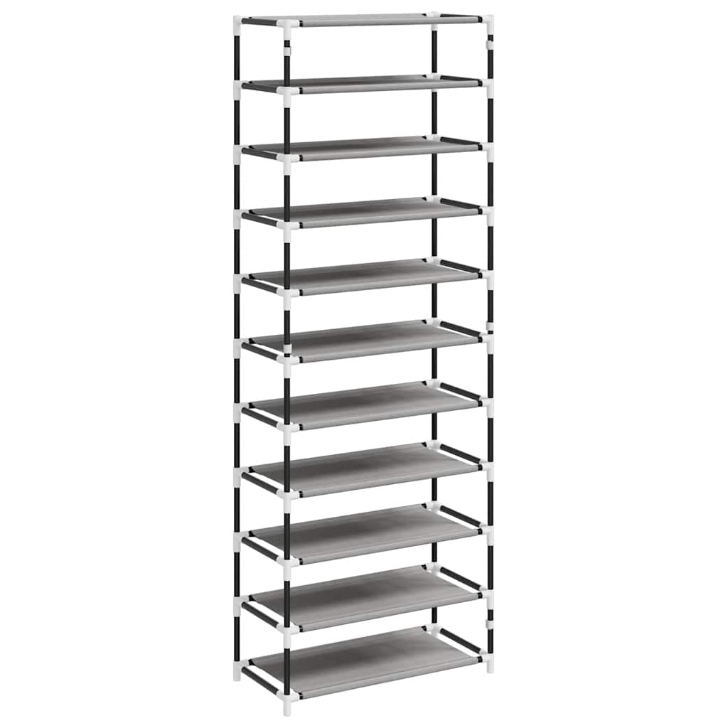 Schoenenkast 60x30x166 cm stof grijs is nu te koop bij PeponiXL, paradijselijk wonen!