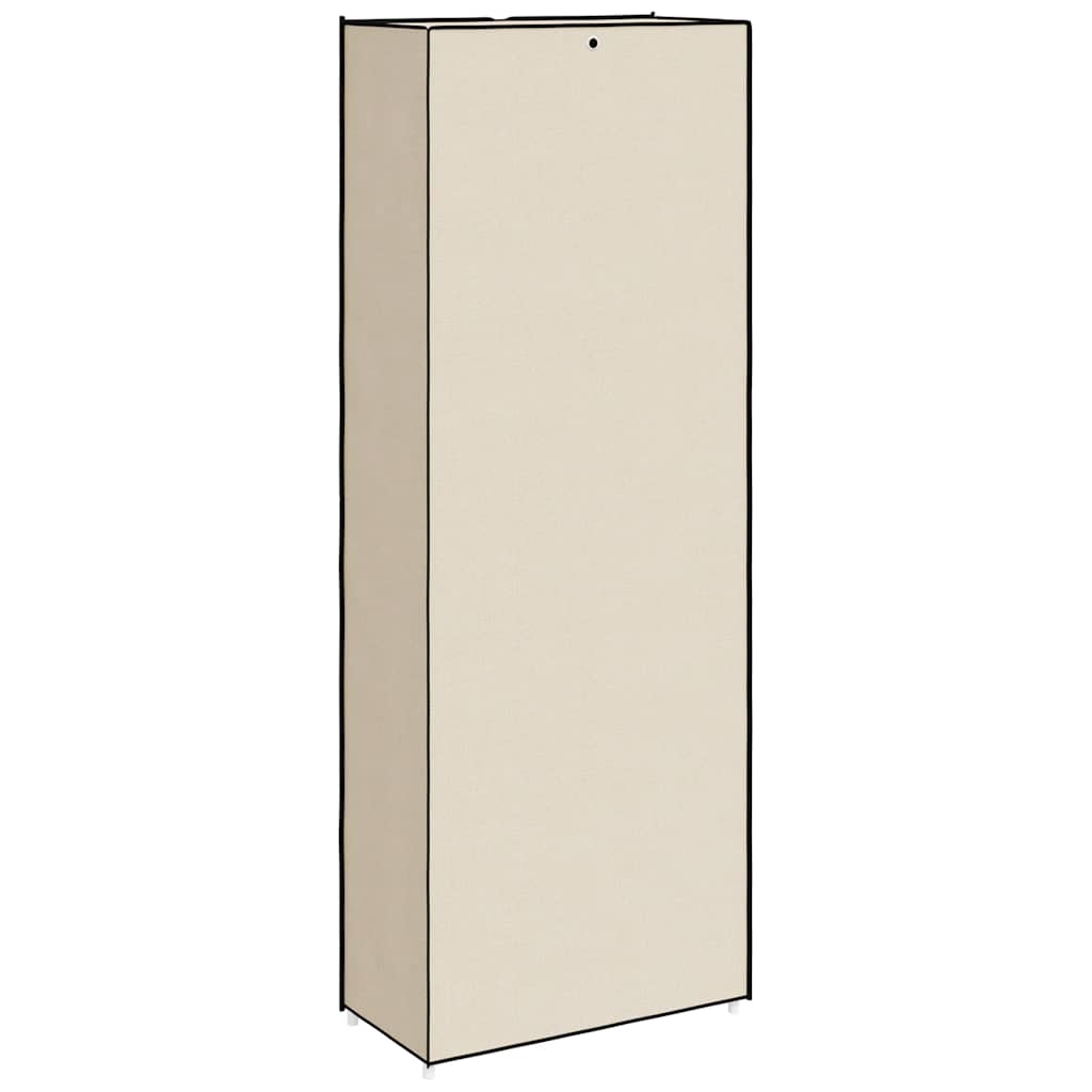 Schoenenkast 60x30x166 cm stof crèmekleurig is nu te koop bij PeponiXL, paradijselijk wonen!