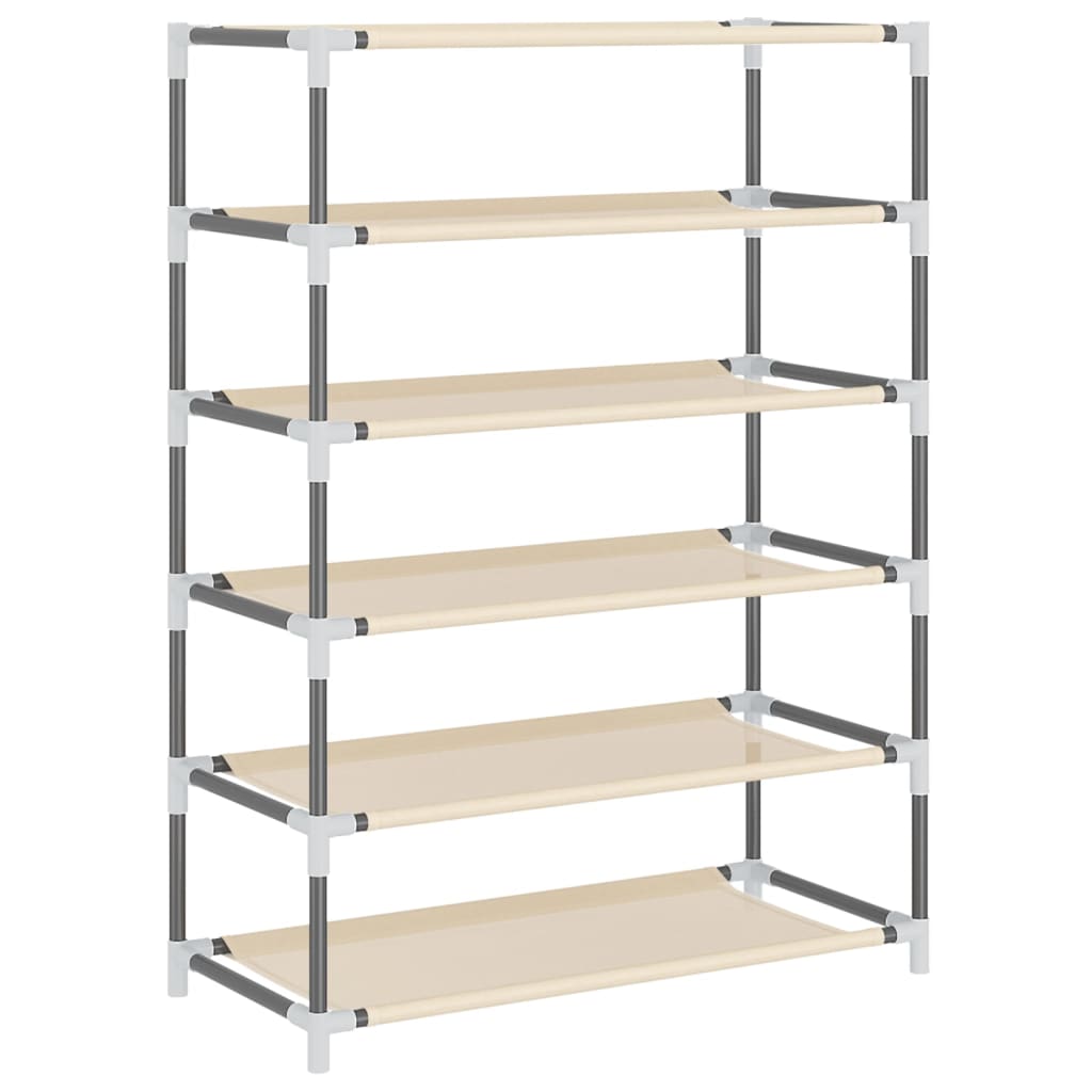Schoenenkast 60x28x90 cm stof crèmekleurig is nu te koop bij PeponiXL, paradijselijk wonen!