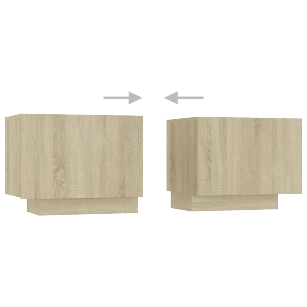Tv-meubel met LED-verlichting 300x35x40 cm sonoma eikenkleurig is nu te koop bij PeponiXL, paradijselijk wonen!