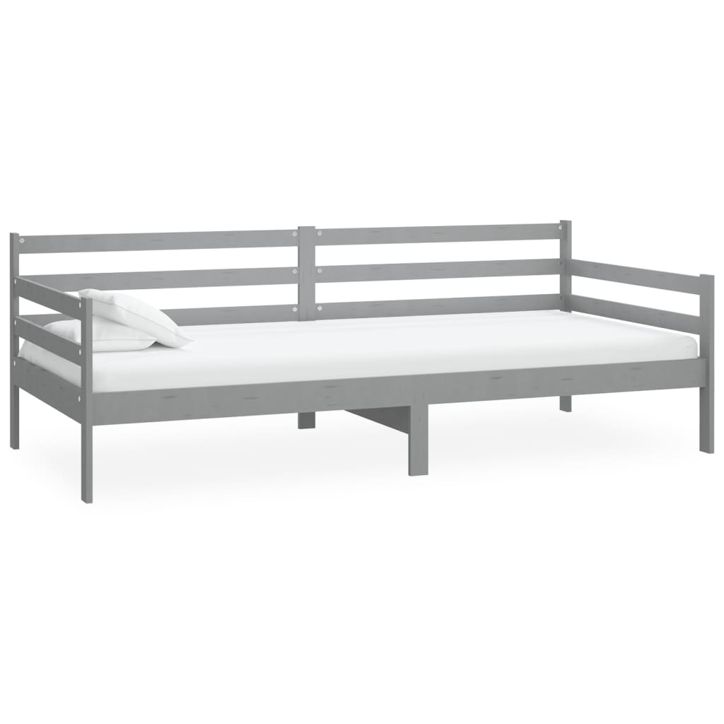 Slaapbank massief grenenhout grijs 90x200 cm is nu te koop bij PeponiXL, paradijselijk wonen!
