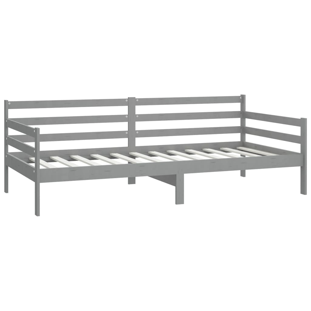 Slaapbank massief grenenhout grijs 90x200 cm is nu te koop bij PeponiXL, paradijselijk wonen!